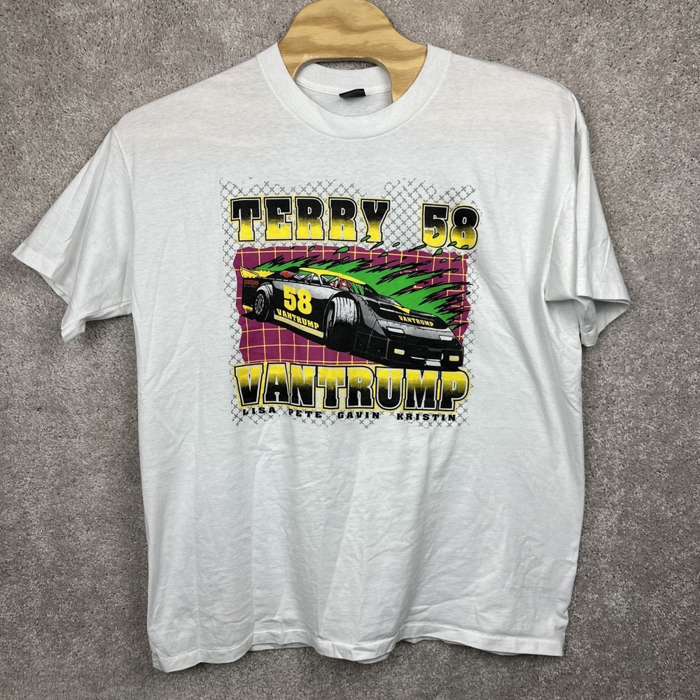 Platinum Plus Terry 58 Vantrump Racing White T-Shirt USA Size 4XL‎